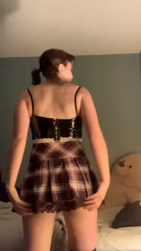 Lifting up my skirt..