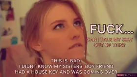 Caught in your sisters clothing ,turned into a fleshlight