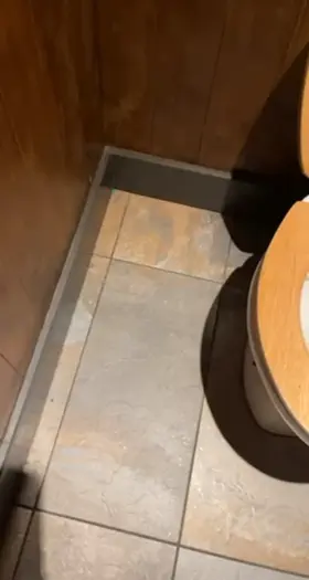 Got really horny in the pub. So the only safe place to jerk off is the toilet