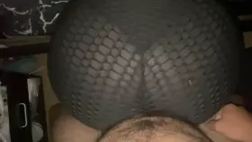 Big ass grinding in leggings ends with cumshot on ass!