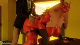 Blaziken and her master (Nappana)