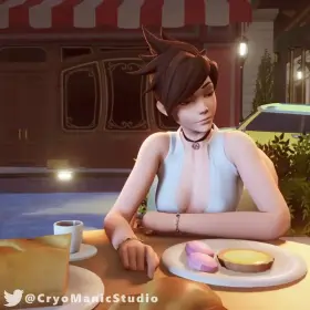 Tracer's titty flash (Cryo Maniac Studio) [Overwatch]