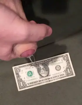 [Proof] Cum on a dollar bill