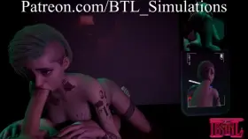 Judy Pays Lip Service (OC) [Cyberpunk]