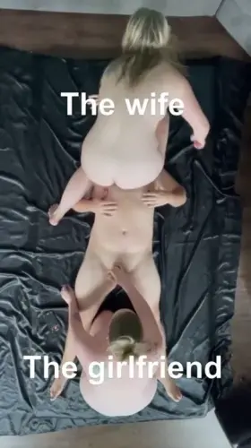 Sitting on hubby’s face while my friend sucks his cock. At least he cums in my pussy