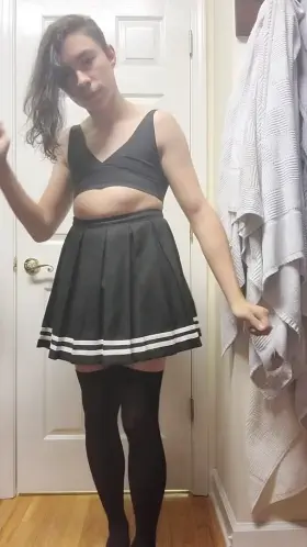 Bra, skirt, and thong? I think I'm getting there.