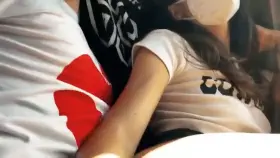 Sneaking in a quick fuck on the train and trying not to get caught!