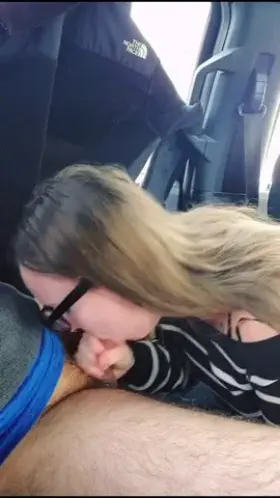 She is such a good slut sucking this cum out