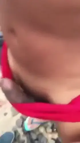 Sucking on the beach