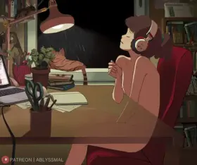 Lofi girl taking a study break GIF by abysmal