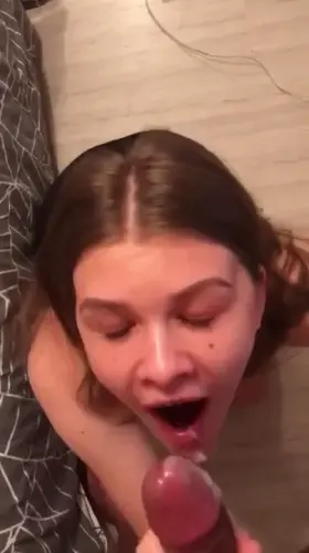 I want you to cum hard on my 18 y/o face