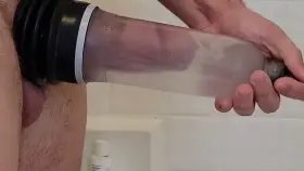 Been using my bathmate pump lately... adding bath salts really helps with expansion