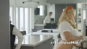 Helping mom cook dinner