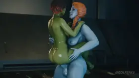 Futa Lady Hellbender x Gamora (golferxv) [Marvel' Guardians Of The Galaxy]