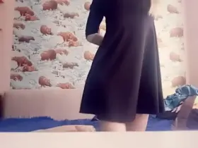 Beautiful Woman Undresses in Slow Motion