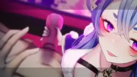 In her mercy, being jacked off