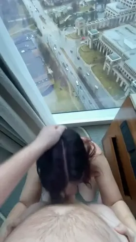 Taking care of hubby at the hotel!