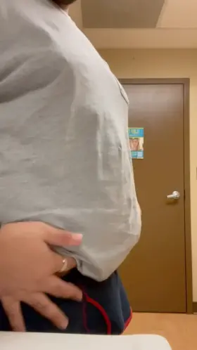 Catch this chubby dude in the public bathroom?