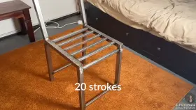 [f] Slave took 20 hard strokes on her ass for another girl, to allow her to orgasm.