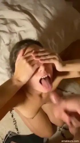 She really loves the cum