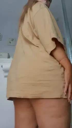 Oversized shirts can hide a lot ..