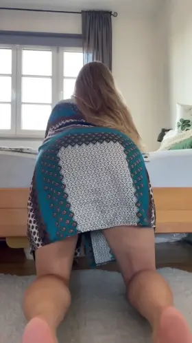 Who wouldn't want to bury their head between those jiggling thighs and ass cheeks... or their dick