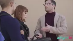 Redhead Girl Joins Bisexual 3some With Mature Professor & Muscular Student