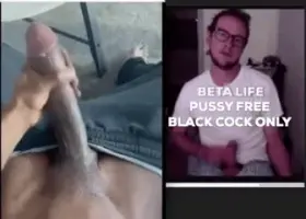 Tugging my little clit to black cock only like a good sissy bitch ;)