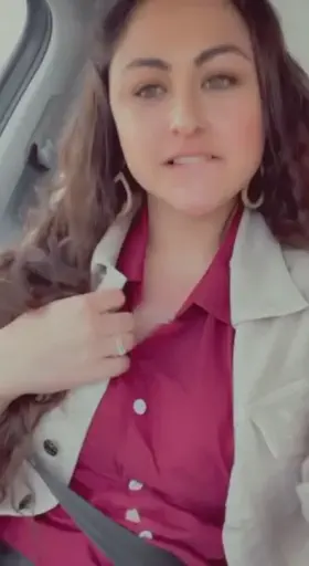 Flashing my tits in the car