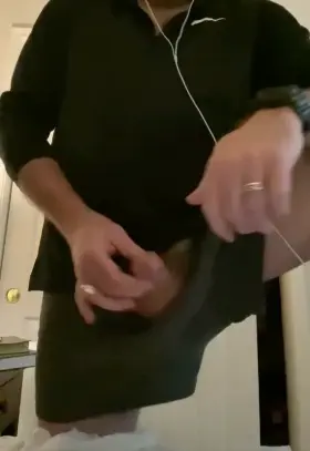 Horny Dad Watching Porn & Shooting A Load