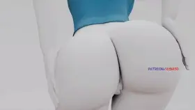Showing off her thoroughly trained ass (Wii Fit) (Kishi)
