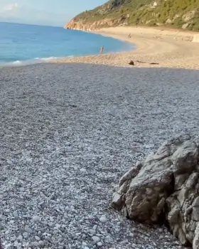 Fucked on public beach with people in her yellow bikini (ArrestMe) [06:27] [beach, people, hidden sex, bikini, doggystyle, cowgirl, reverse cowgirl, pussy, ass]