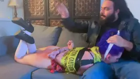 Proper discipline for crying suck slave