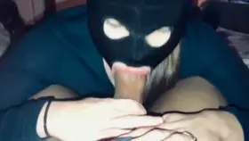 Cheating bitch slurping on dick during lockdown