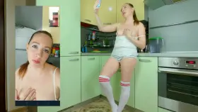 Cheating wife ask to record video for her cuckold husband how she gives a blowjob to her stepbrother