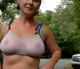 [GIF] 38yo mom trying out her new bathing suit top :) do you like it?