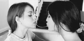 Lesbians sharing cum