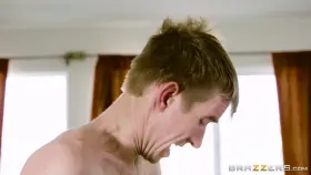 Danny helpfully wipes Alex Blake's eyes clean with his cock