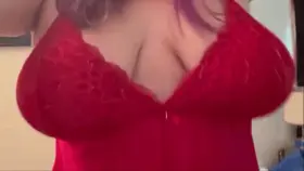 Heavy soft tits bouncing in your face