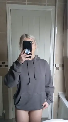 Slow and sensual hoodie lift