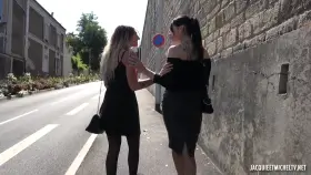 She can't wait ... in the Middle of the Street