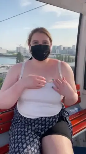 Flashing in a cable car for you