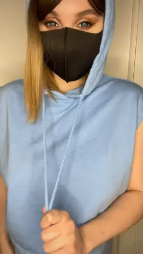 I never wear a bra under hoodies :)