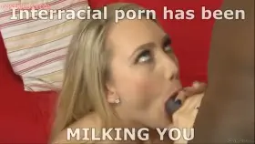 BBC Blonde Blowjob Caption Interracial PMV Sloppy Sucking Teen Porn GIF by qosvideos