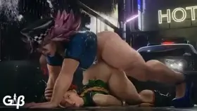 Poison and Cammy after fight, and easy to know who won