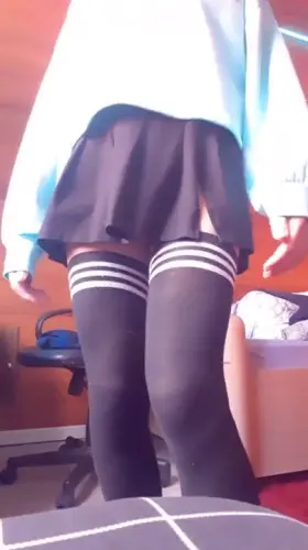 it's hard to hide my girl boner under this skirt.. if only someone can give me a helping hand...