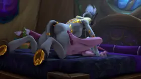 Night elf pinned down and fucked by a futanari draenei (Lawnmower333) [World of Warcraft]