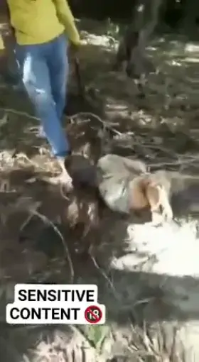 The man's eyes are still moving