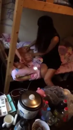 Playing with Her Friend Boobs in The Dorm as others record