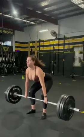 Casual jiggles while working out